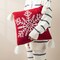 Set of 2 18"L*18"W Knitted Snowflake Acrylic Red Pillow Cover w/Tassels